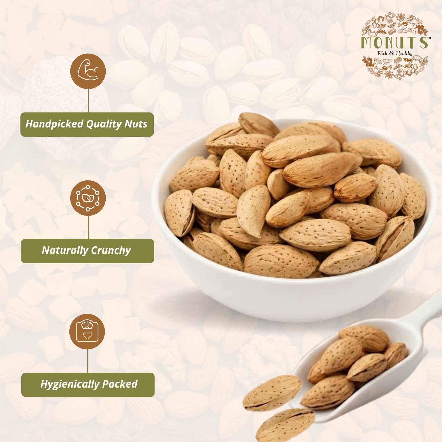 Almonds (with shell) - Image 2
